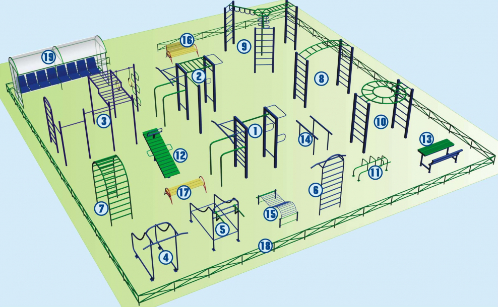 Чертеж спортивной площадки