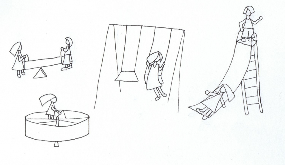 Детская площадка раскраска