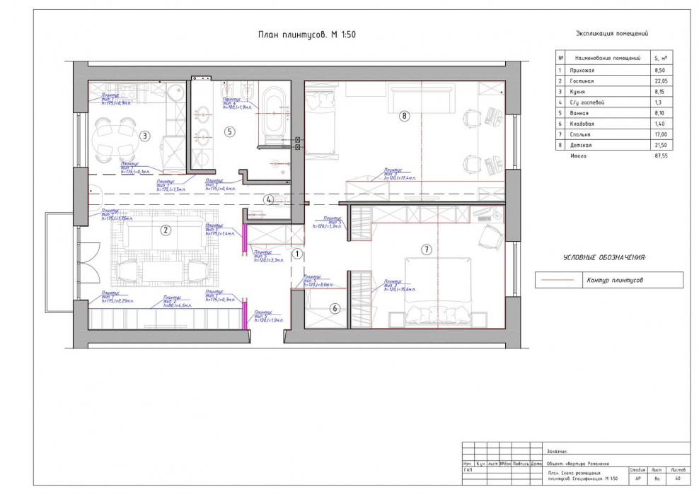 Рабочая документация квартиры