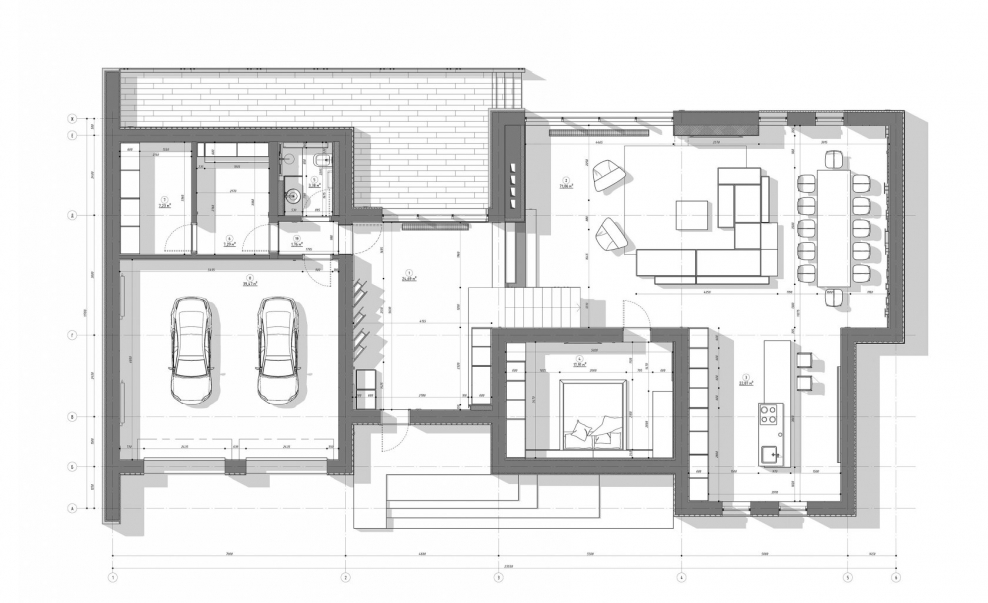 Чертеж интерьера
