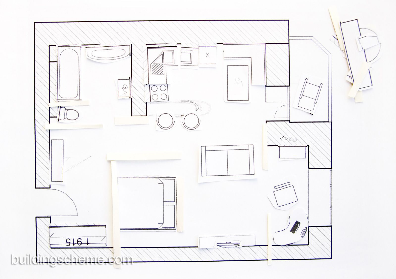 План квартиры сверху рисунок