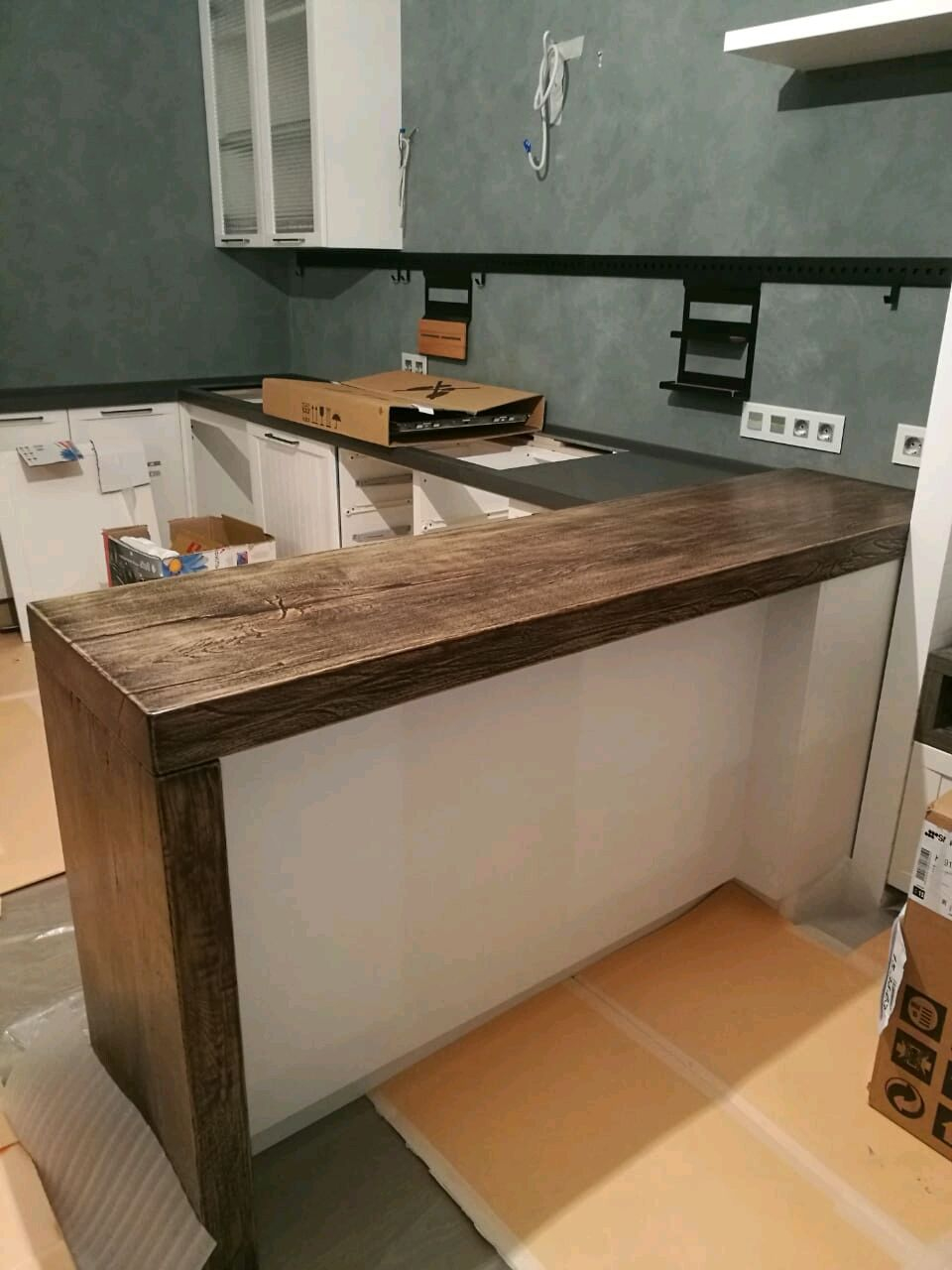 Барная стойка лофт из слэба