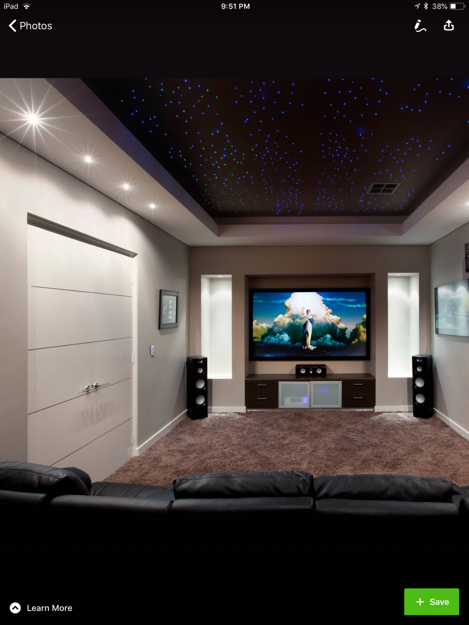 Потолок в домашнем кинотеатре