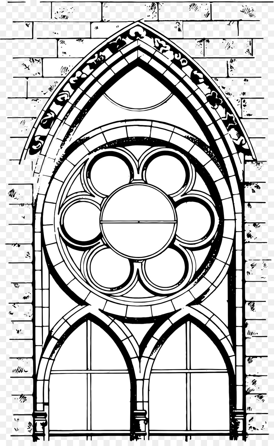 Стрельчатая арка Готика чертеж