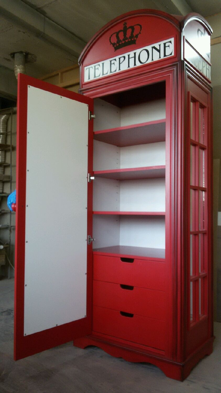 Стеллаж телефонная будка Лондон