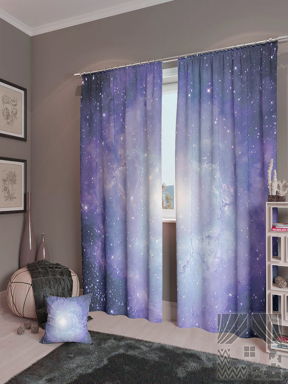 Шторы ТОМДОМ фиолетовые