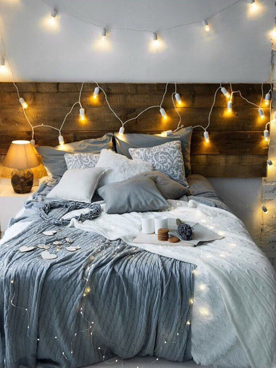 Гирлянды в интерьере