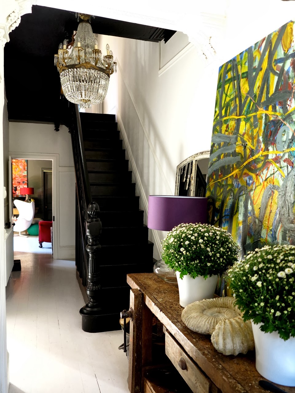 Озеленение лестниц в интерьере