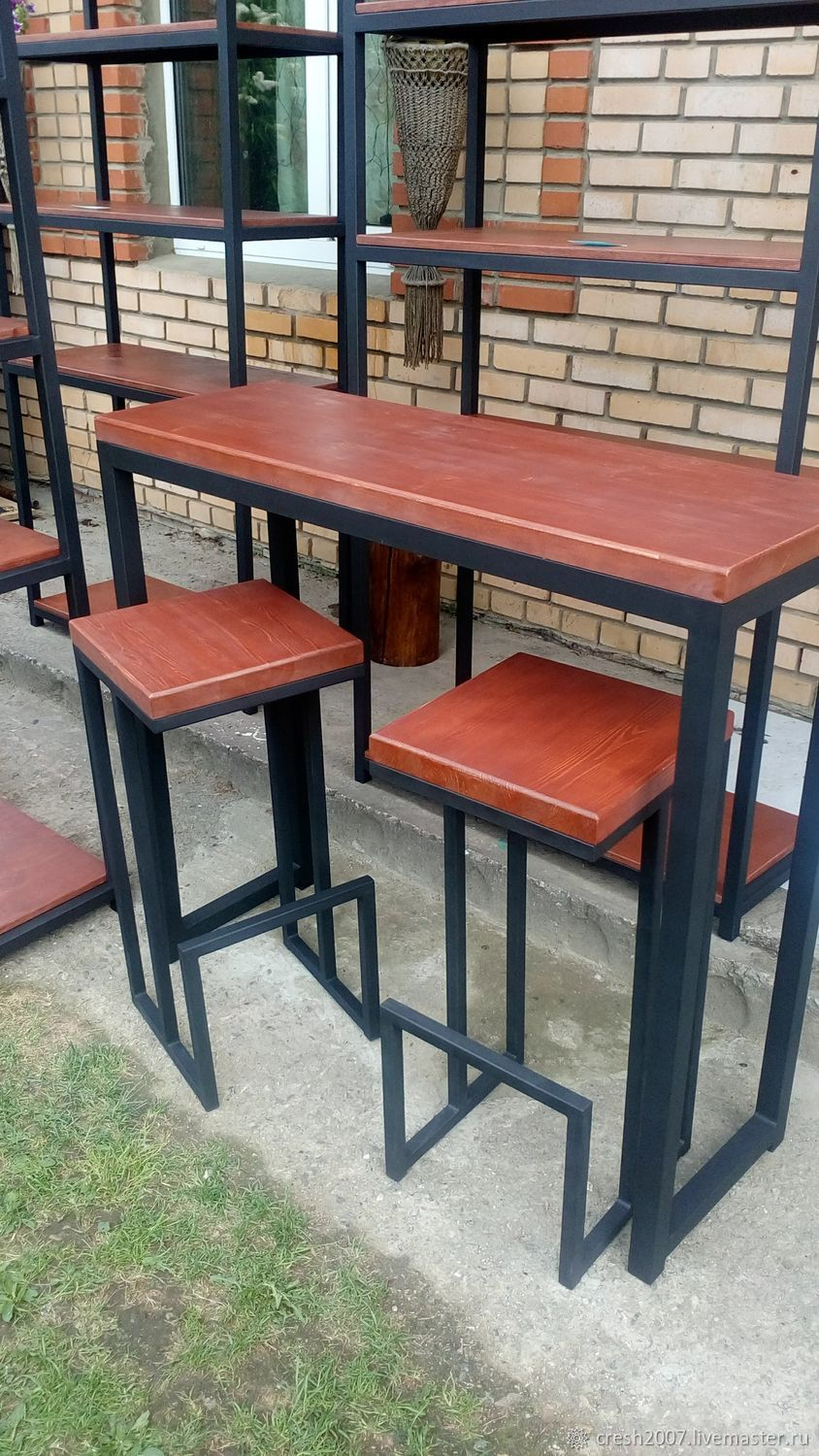 Стол из слэба барный лофт