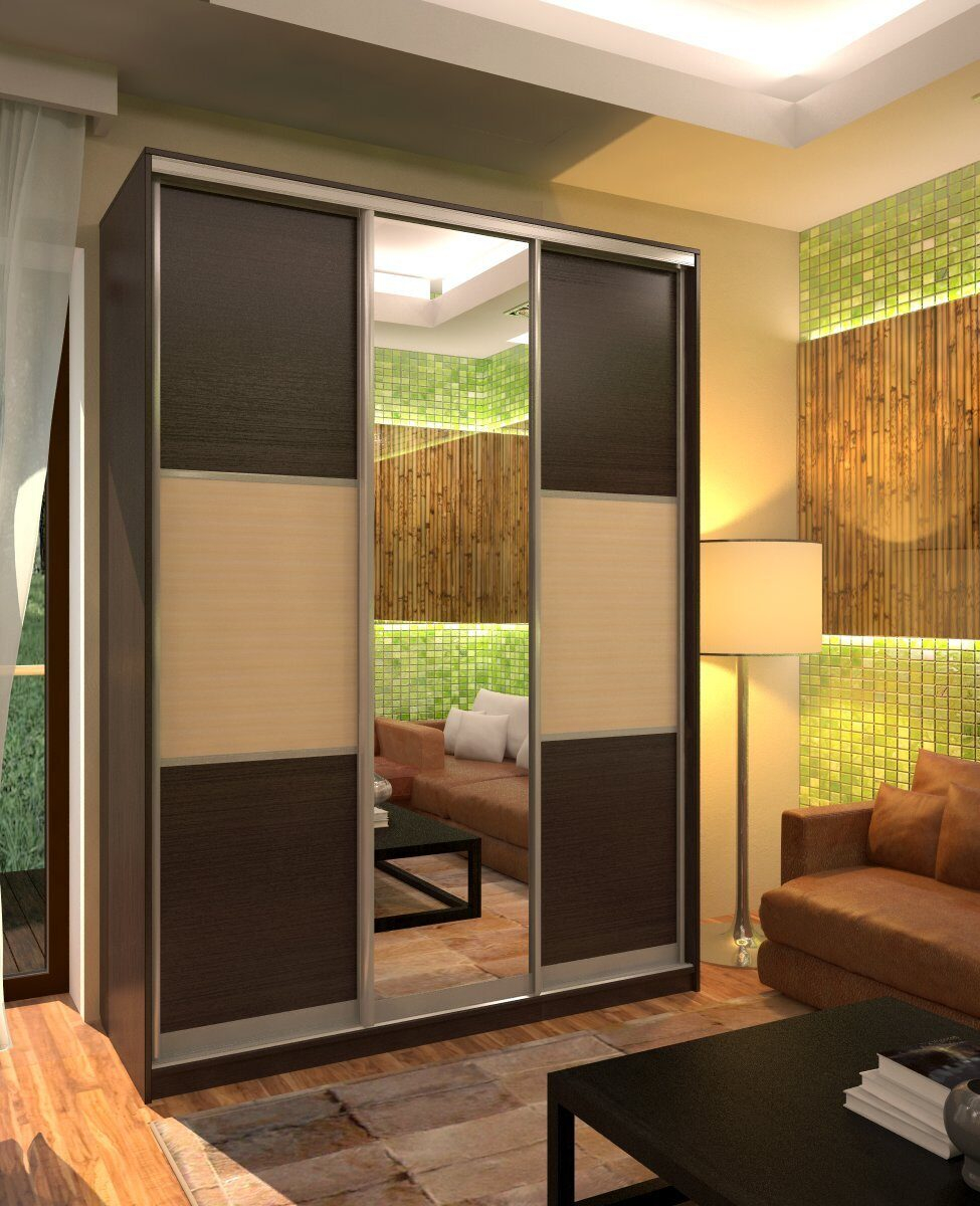 Шкаф купе в зал однокомнатной квартиры (63 фото)