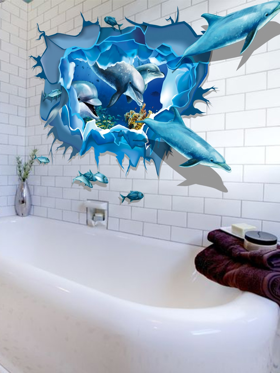 Граффити в ванной комнате (58 фото)