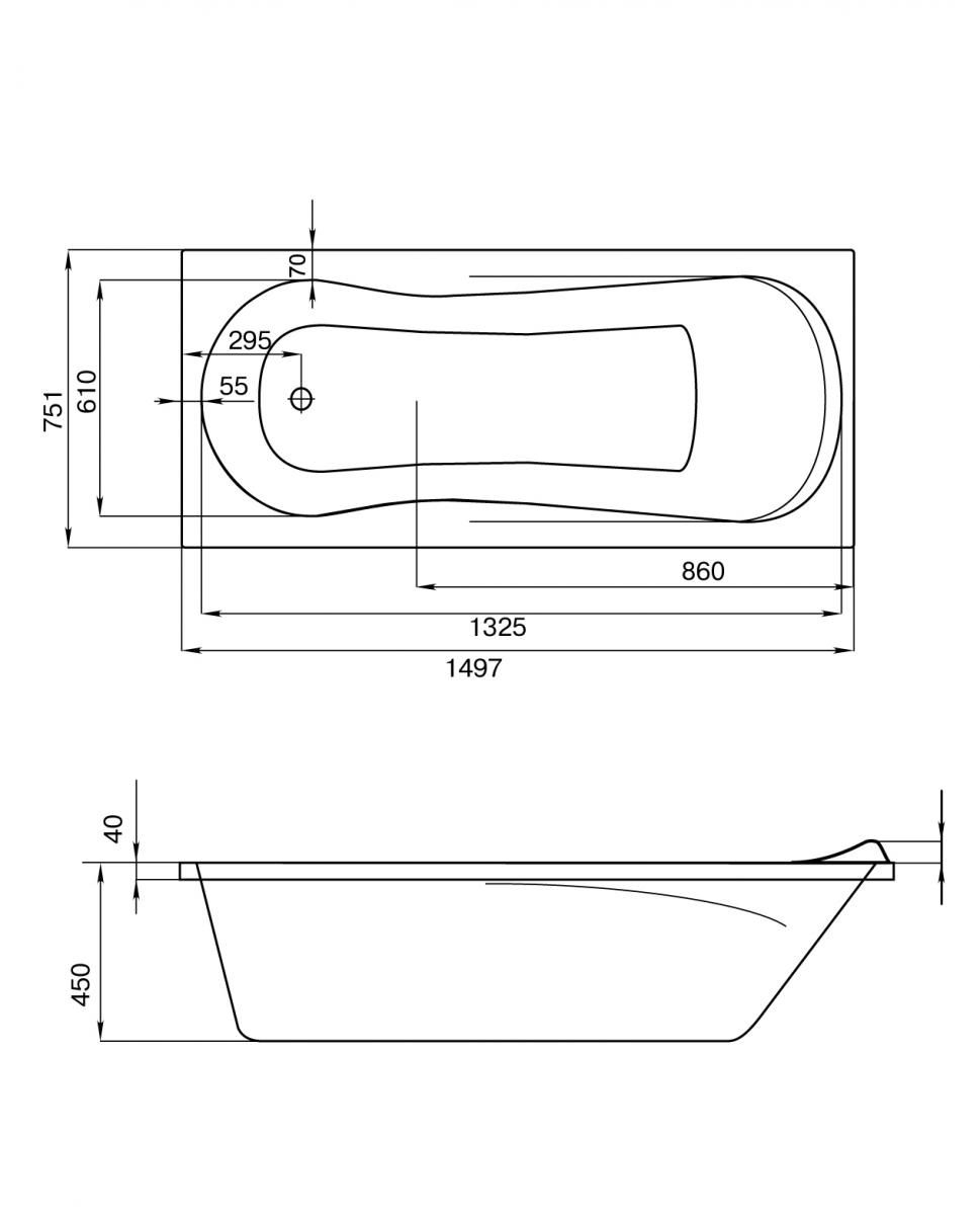Ванна Корсика 180 80 Сантек
