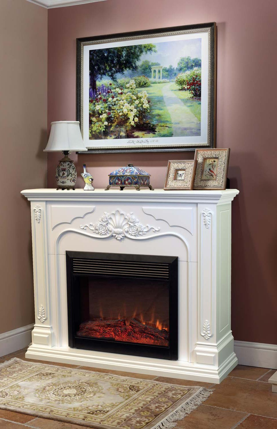 Электрический камин REALFLAME Victoria 26 WT + MOONBLAZE BL S