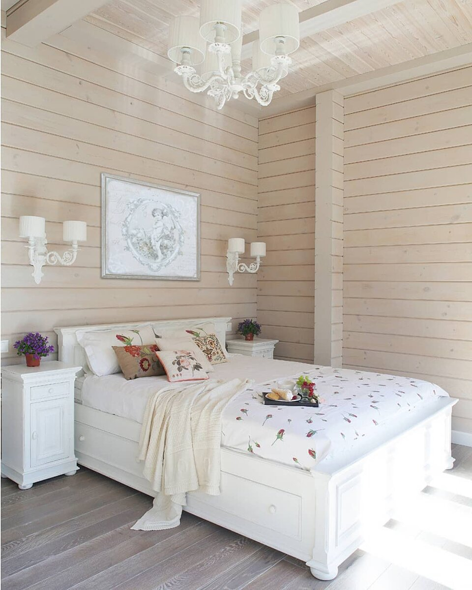 Интерьер дома из клееного бруса в стиле Прованс