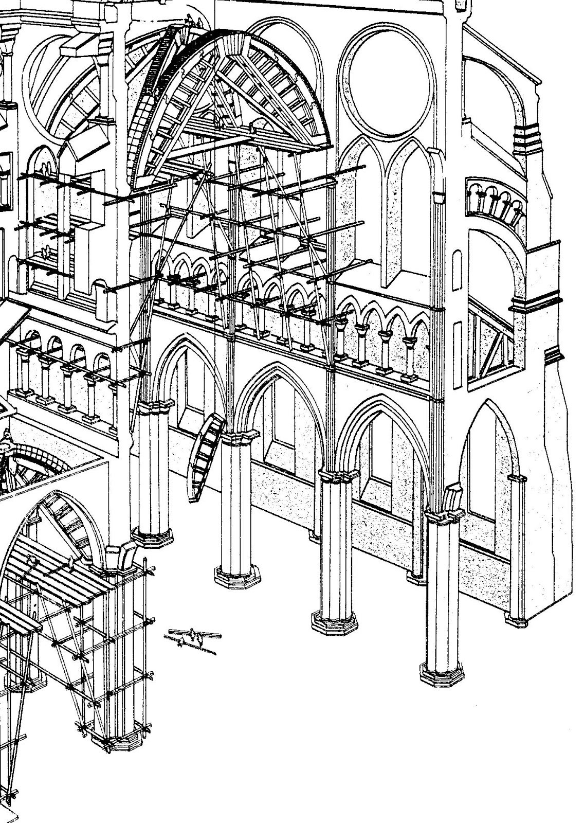 Строительная схема готического собора
