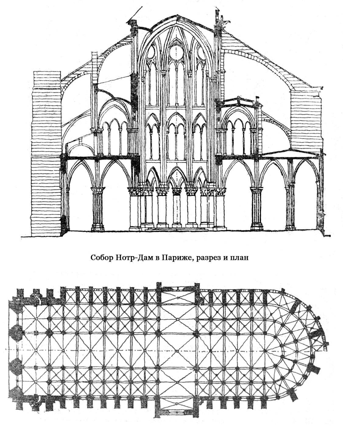 Собор Нотр дам де пари план