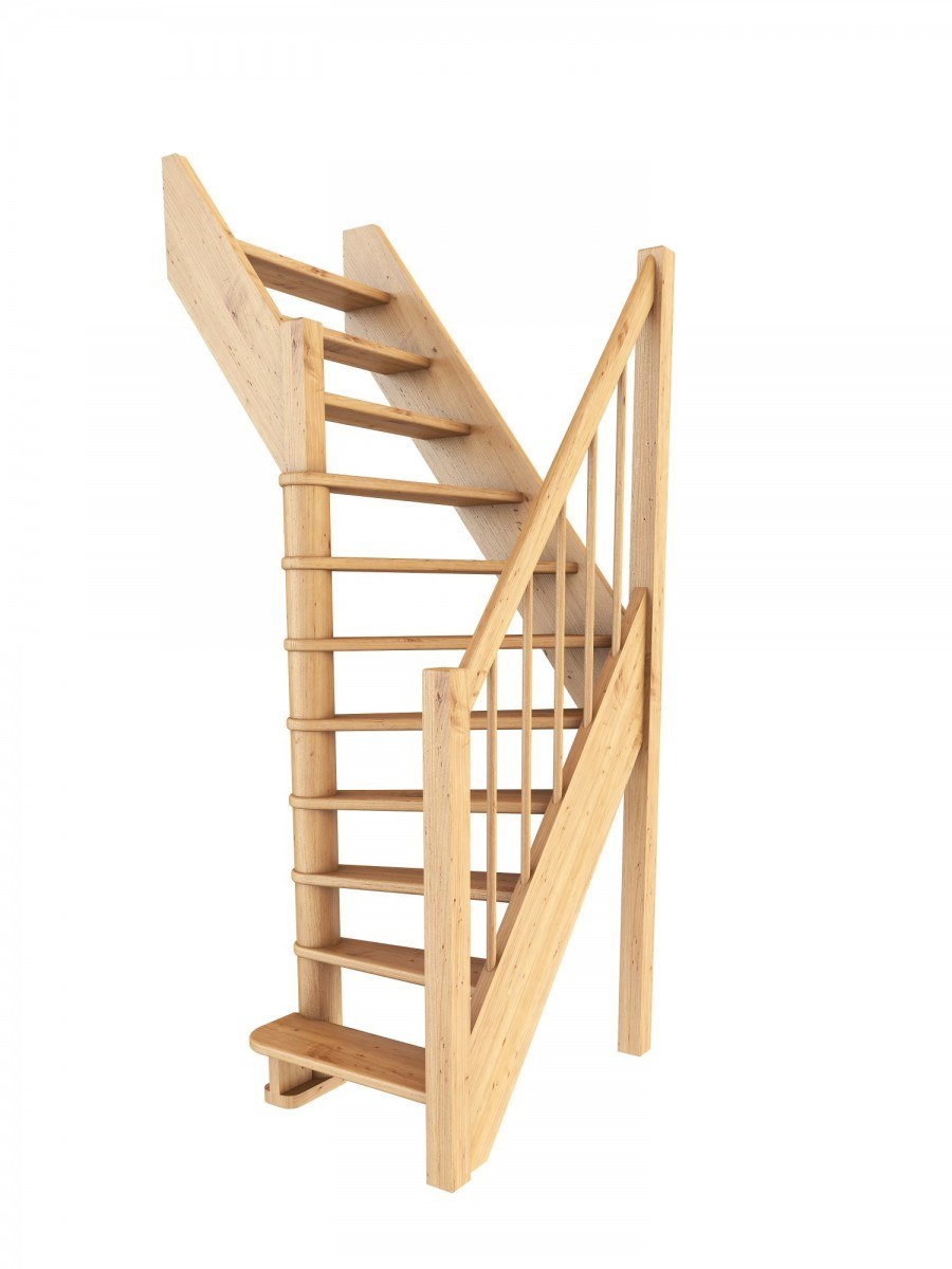 Лестница из сосны лс-91м+2 ступени сверху