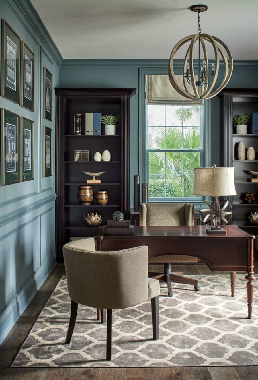 Кабинет в стиле американская классика