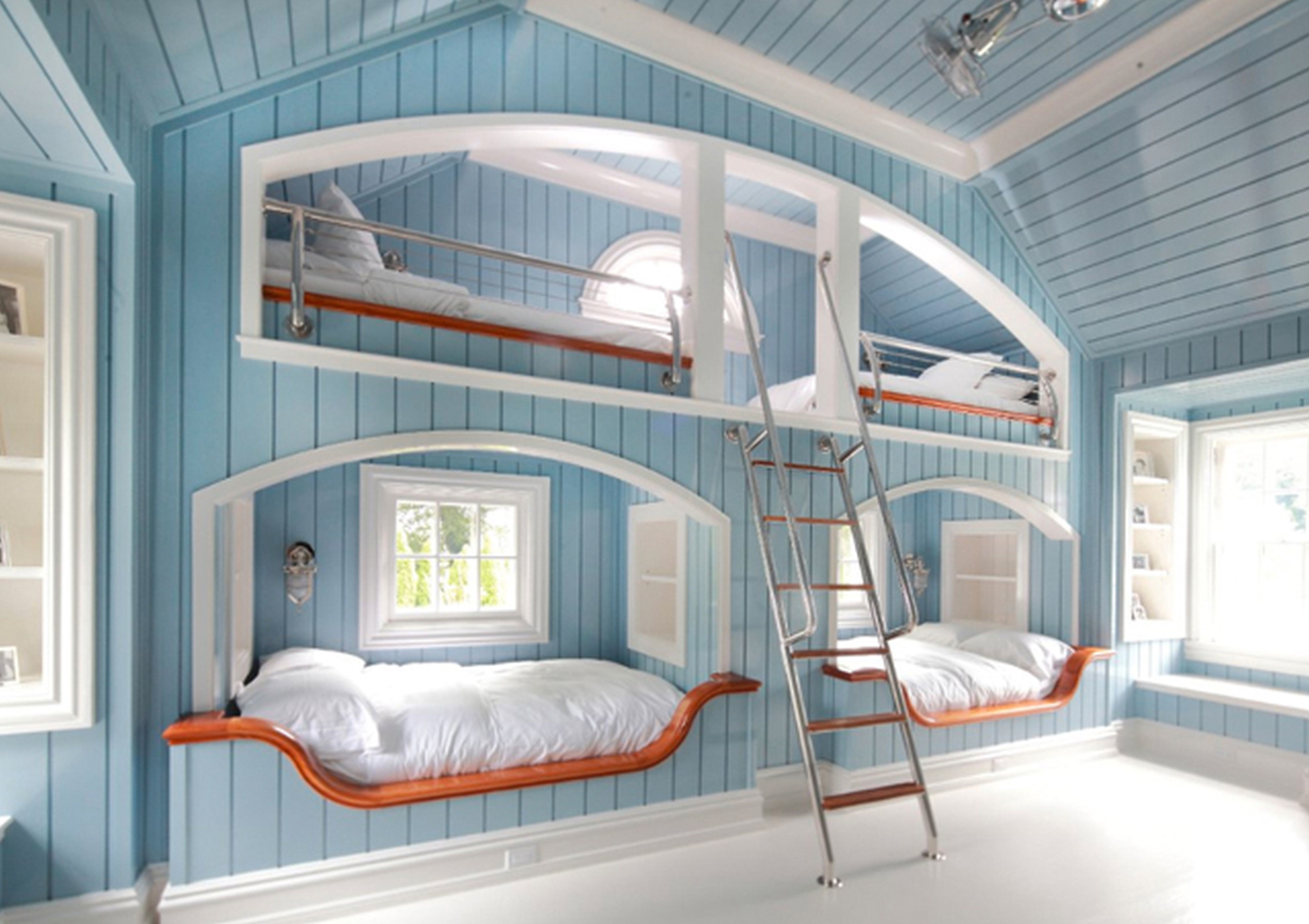 Комнаты другого этажа. Необычные двухъярусные кровати. Необычный интерьер комнаты. Необычные двухэтажные кровати. Необычные детские комнаты.