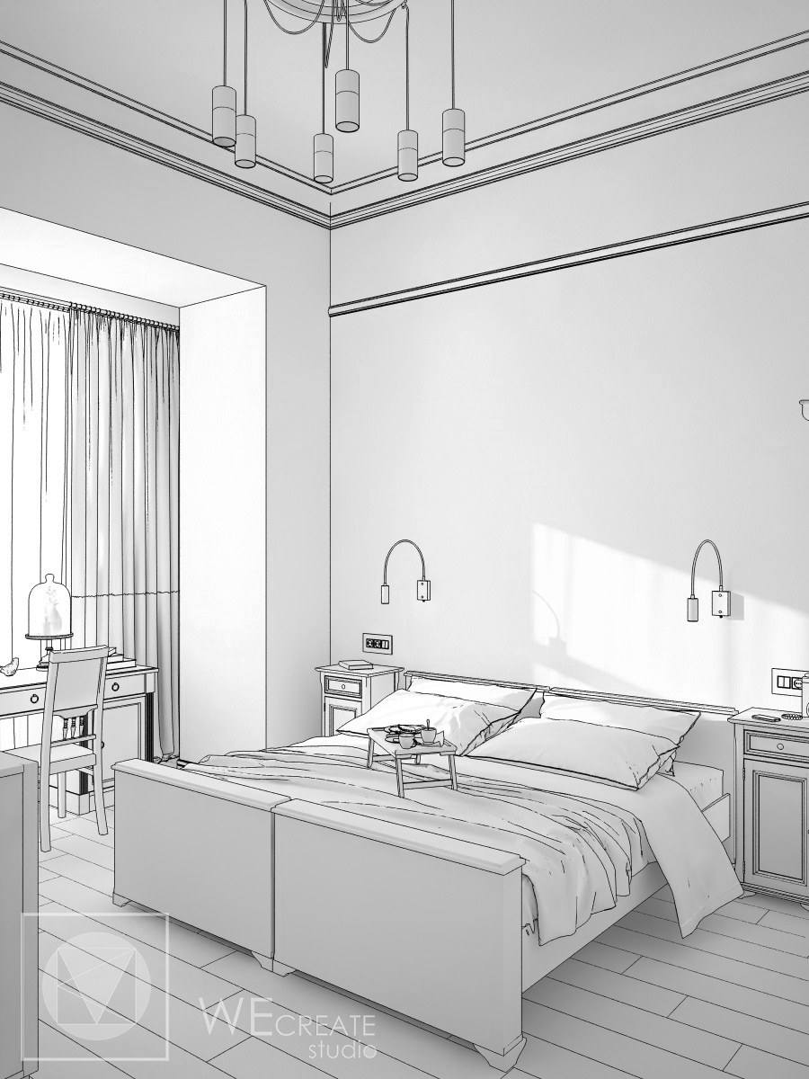 Эскиз спальни