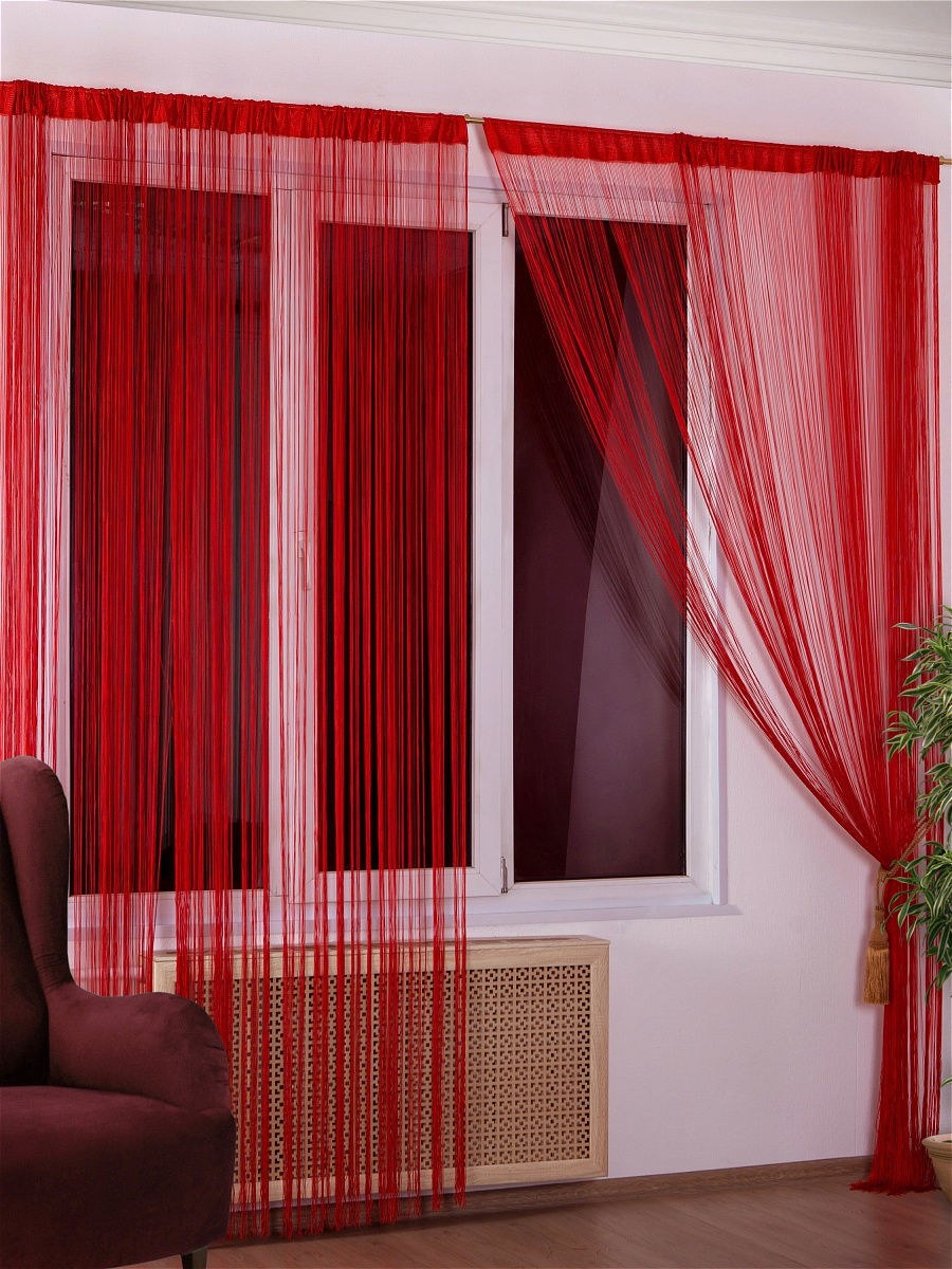 Нитяные шторы кисея