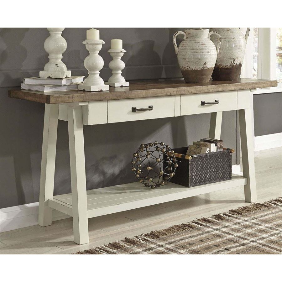 Столик консольный Stownbranner t640-4 46х183х81 см белый/коричневый 1 шт. В 1 кор.