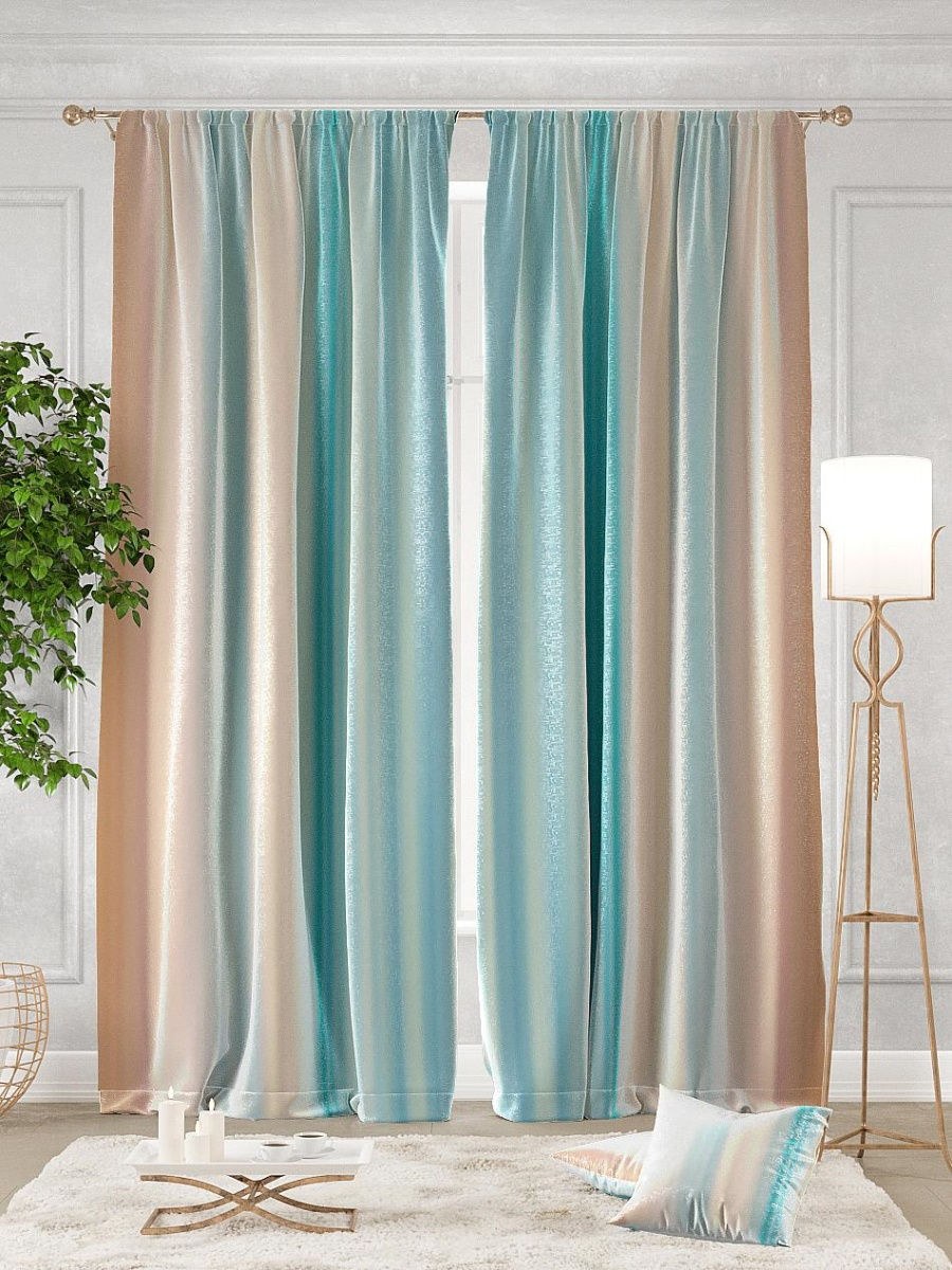 Комплект штор ВСЕТКАНИТУТ блэкаут bacio 250х600см, синий