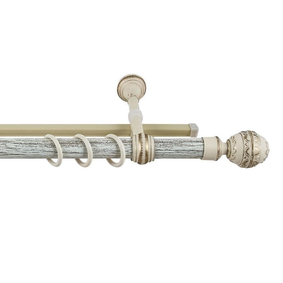 Карниз Валанс + u-шина белое золото/патина 2,4м