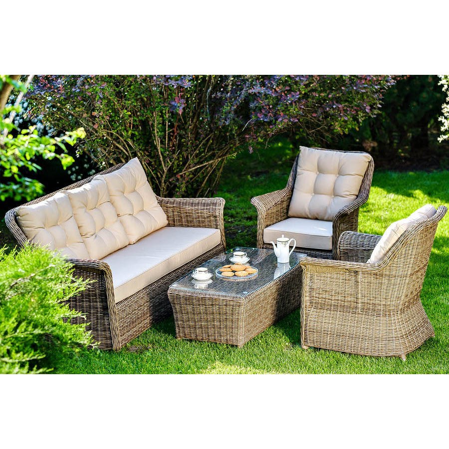 Лаунж комплект мебели из искусственного ротанга