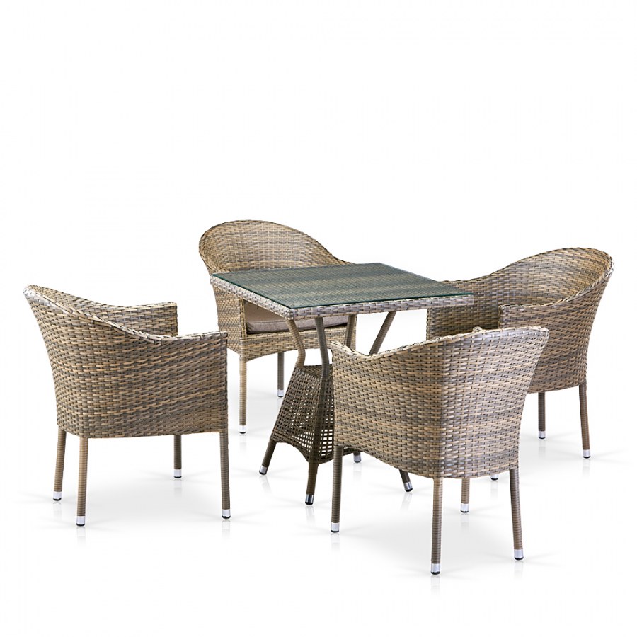 Комплект плетеной мебели t220bg/y350bg-w1289 pale 4pcs