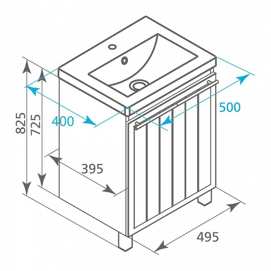Раковина Milardo Amur 50