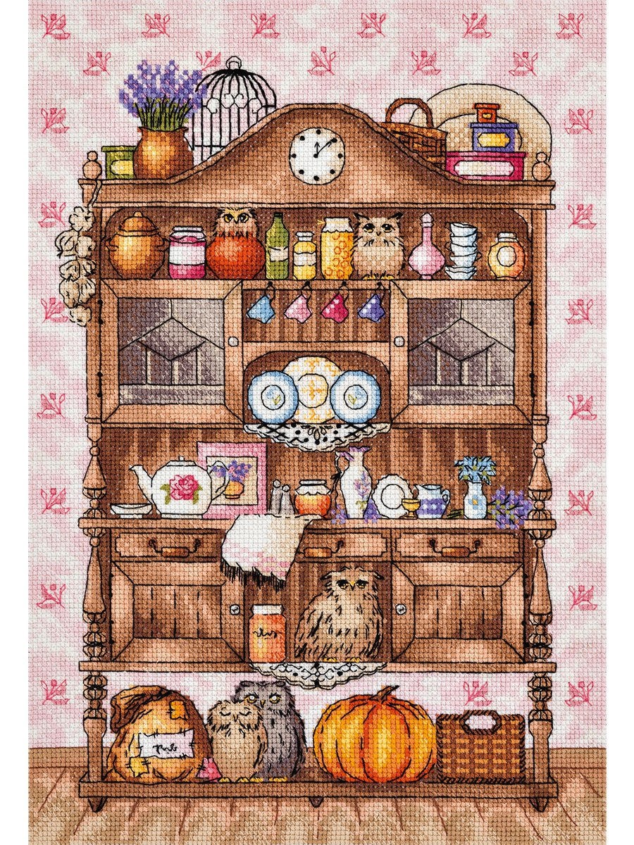 Набор для вышивания "panna" pt-1864 ( пт-1864 ) "буфет с совами"