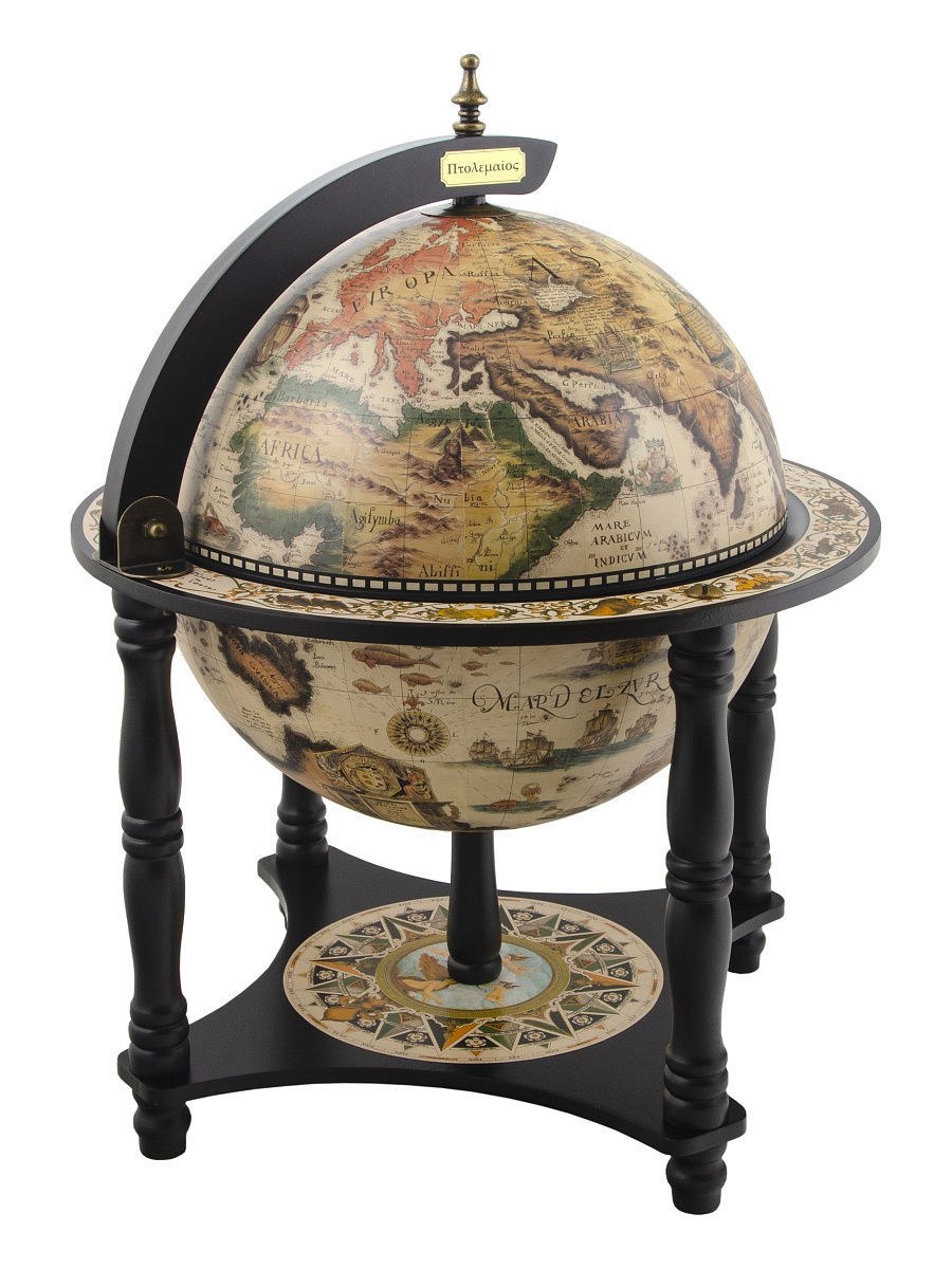Глобус-бар настольный, сфера 33 см