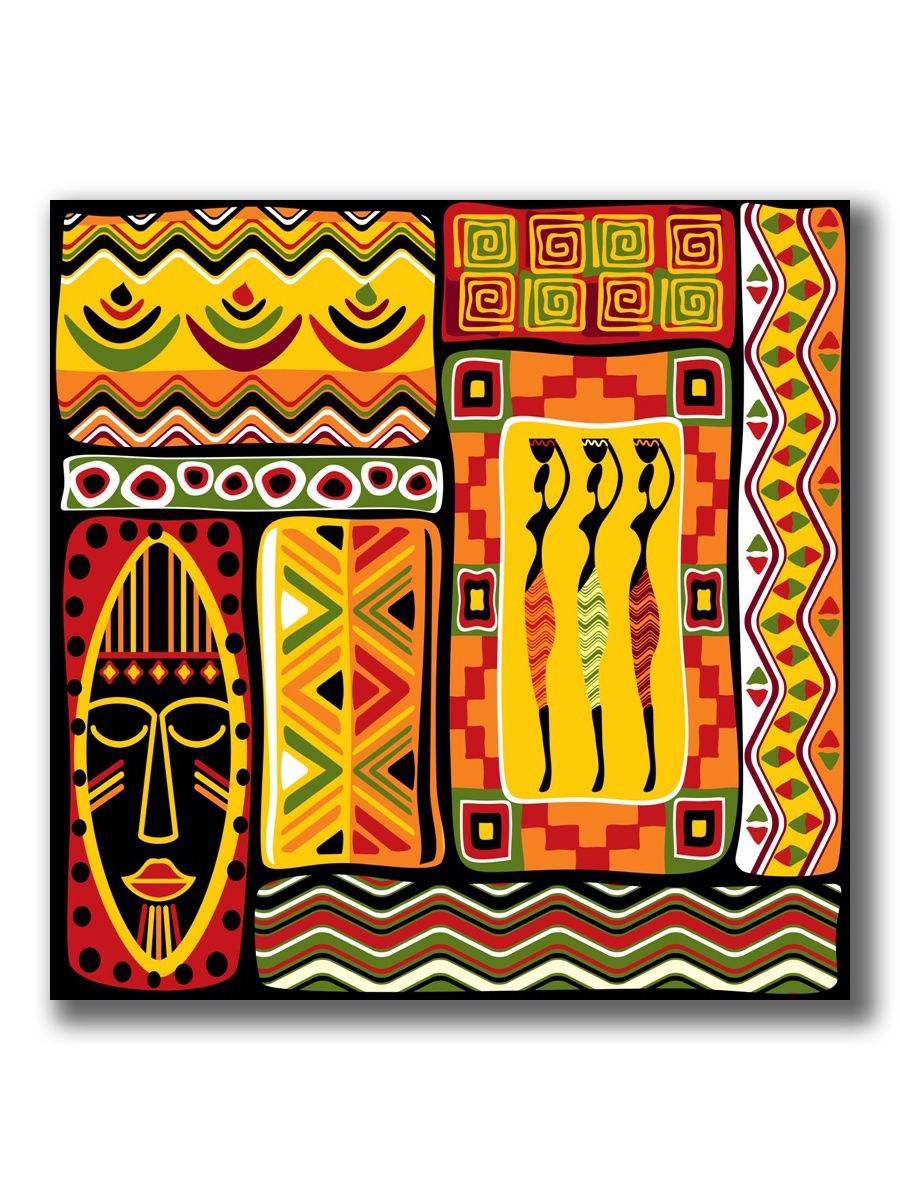 Африканский орнамент на стене