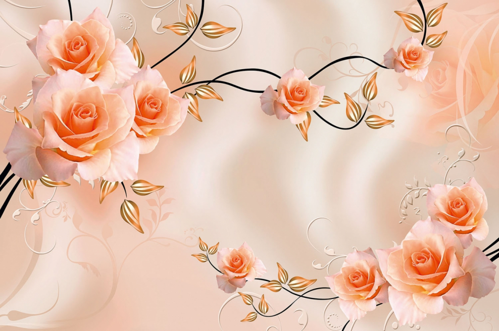 Персиковые цветы