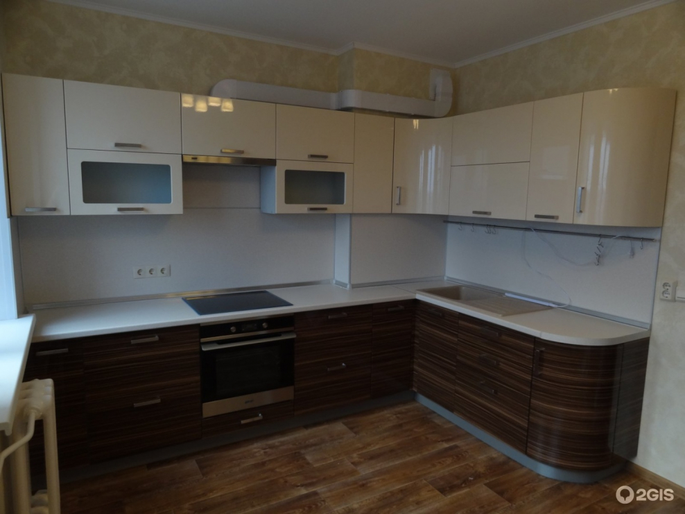 Кухонный гарнитур угловой комбинированный МДФ