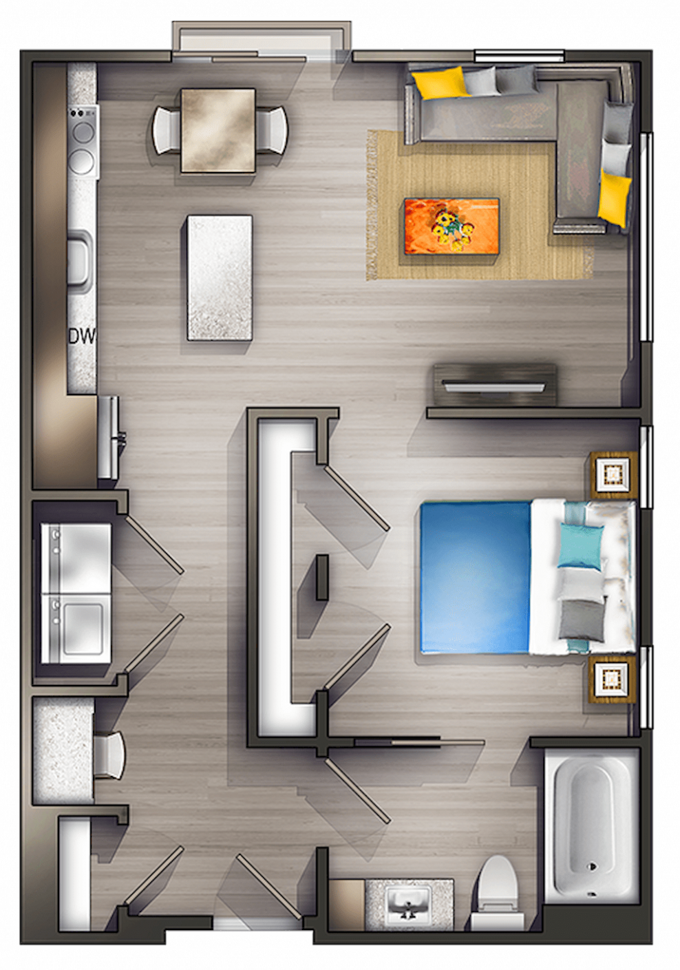 Планировка однокомнатной кв