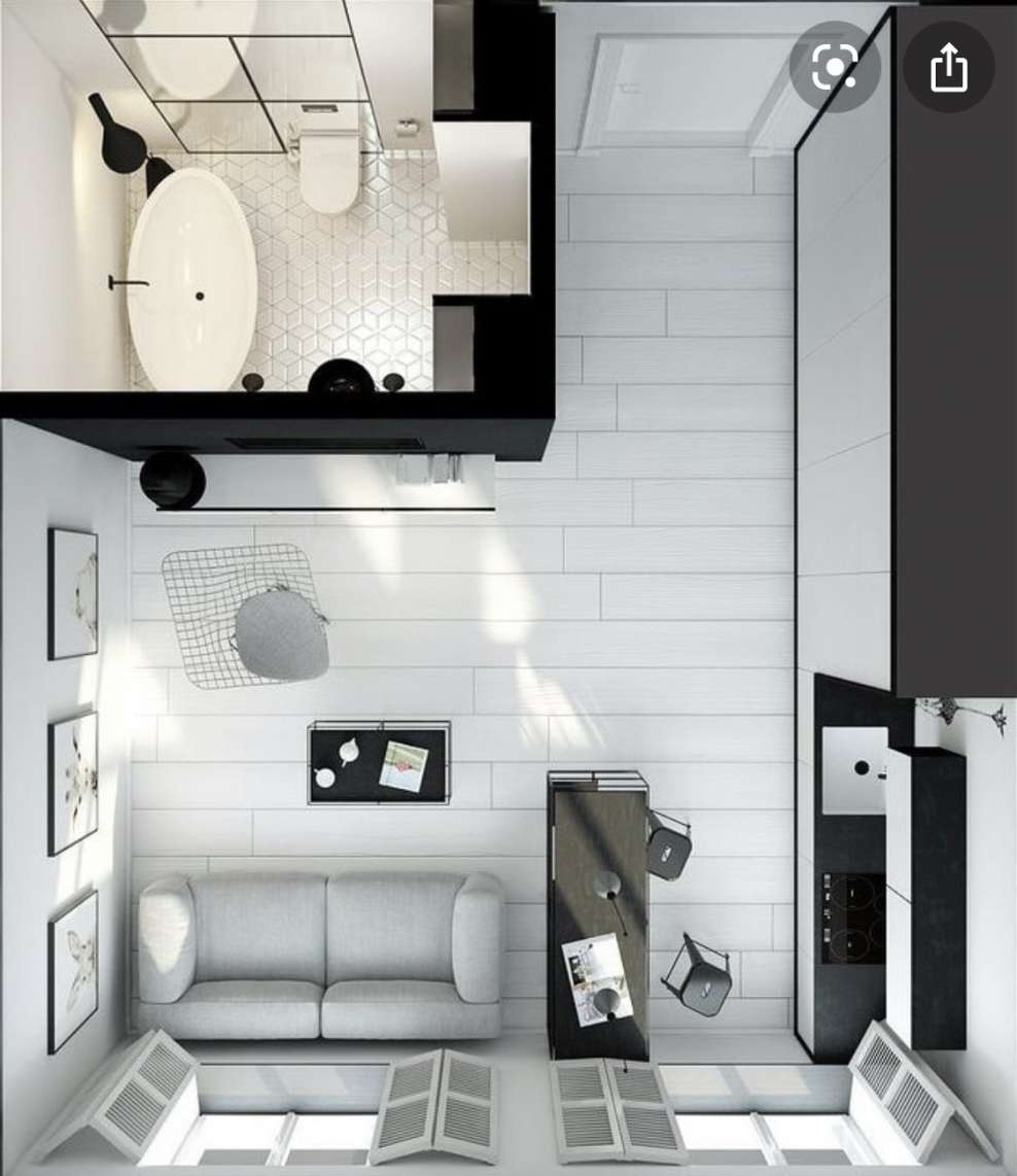 Планировка квартиры вид сверху