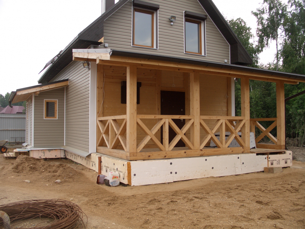 Пристройка веранды к дому