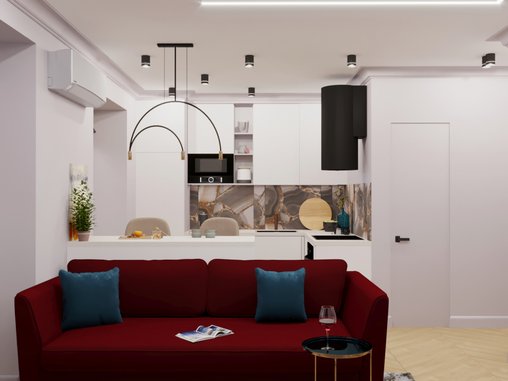 Пример дизайн проекта квартиры Скандис