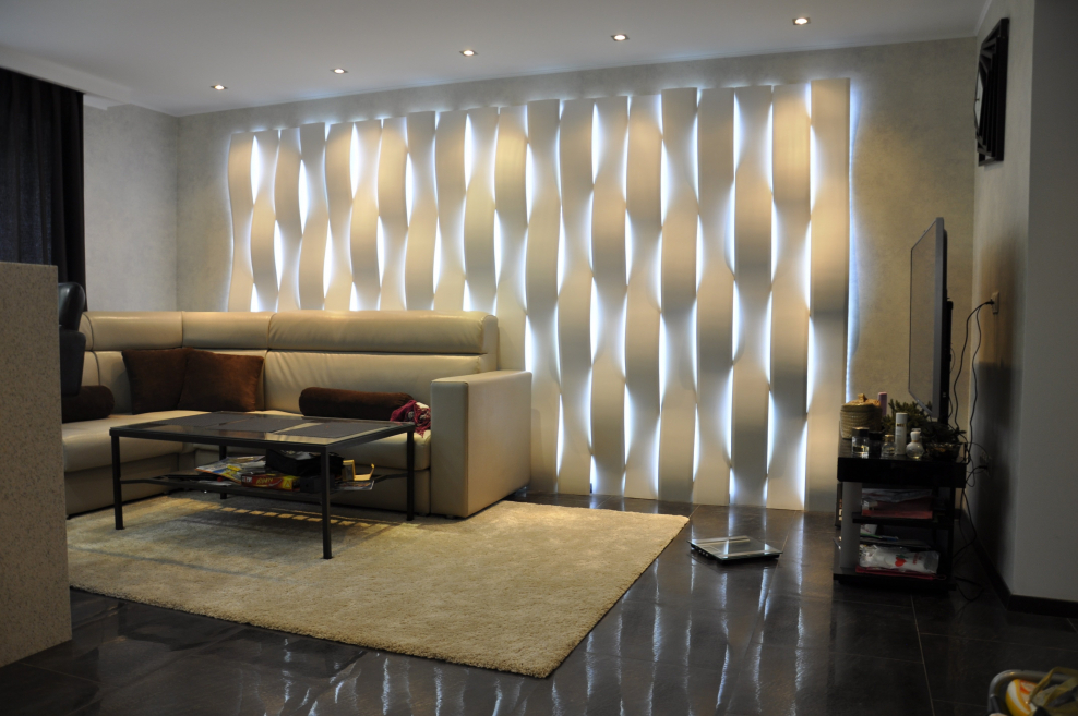 Гипсовые световые 3d панели Lightwave