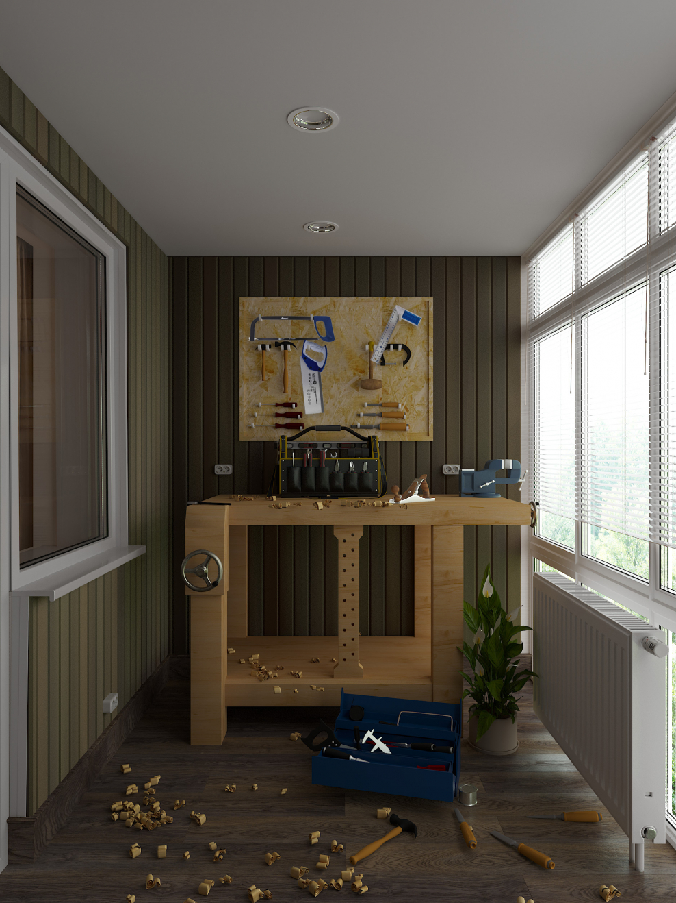 Верстак на балконе