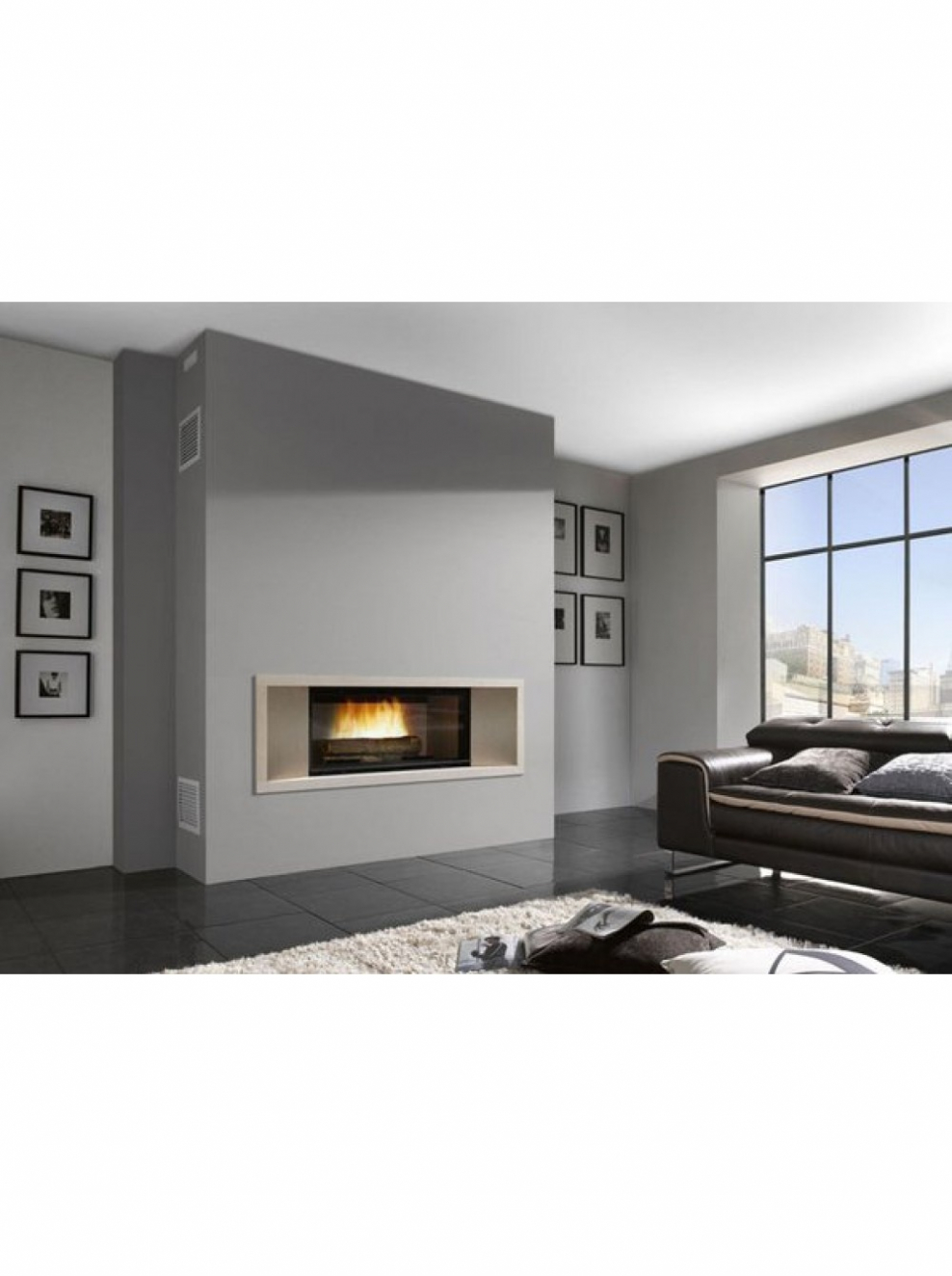 Piazzetta встроенная топка с гильотиной