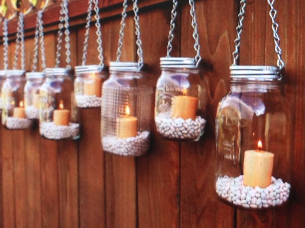 Подвесной подсвечник из банки