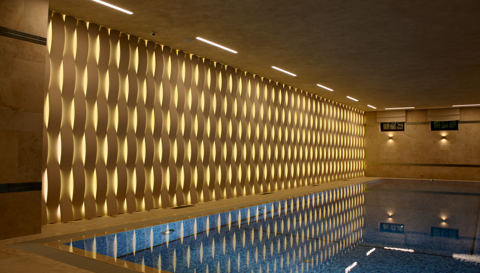 Отделка стен в бассейне