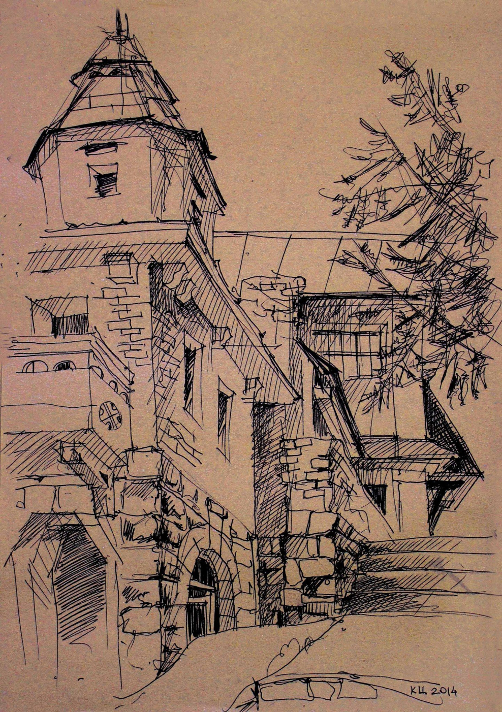 Городской пейзаж Графика