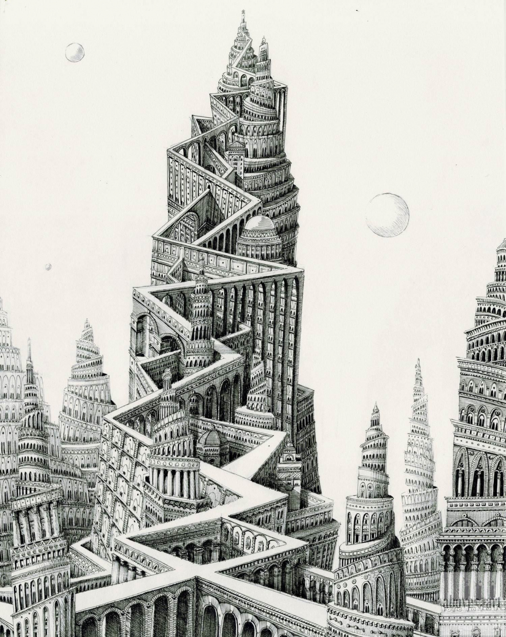 Архитектурная композиция небоскреб