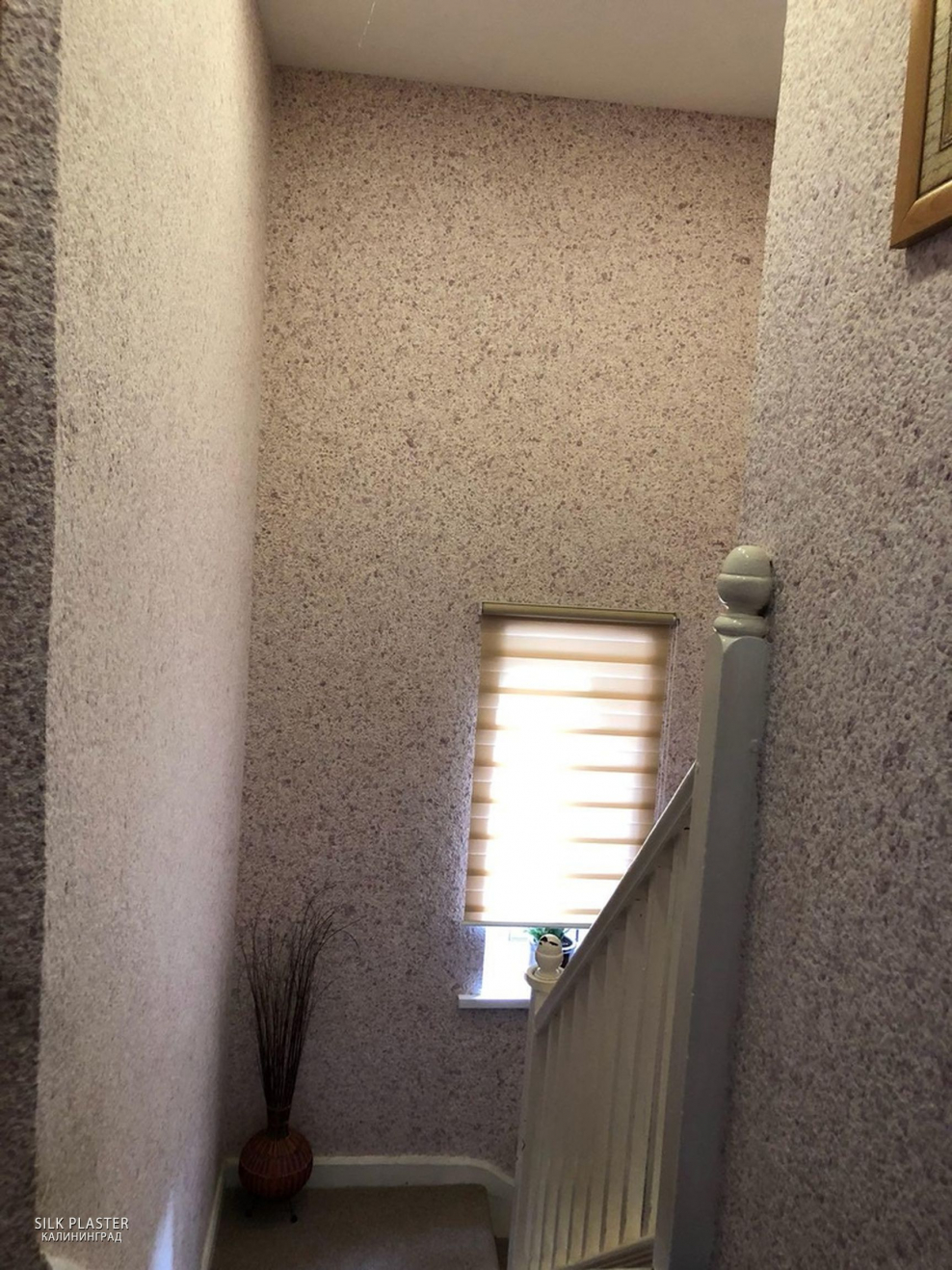 Мраморная штукатурка на балконе