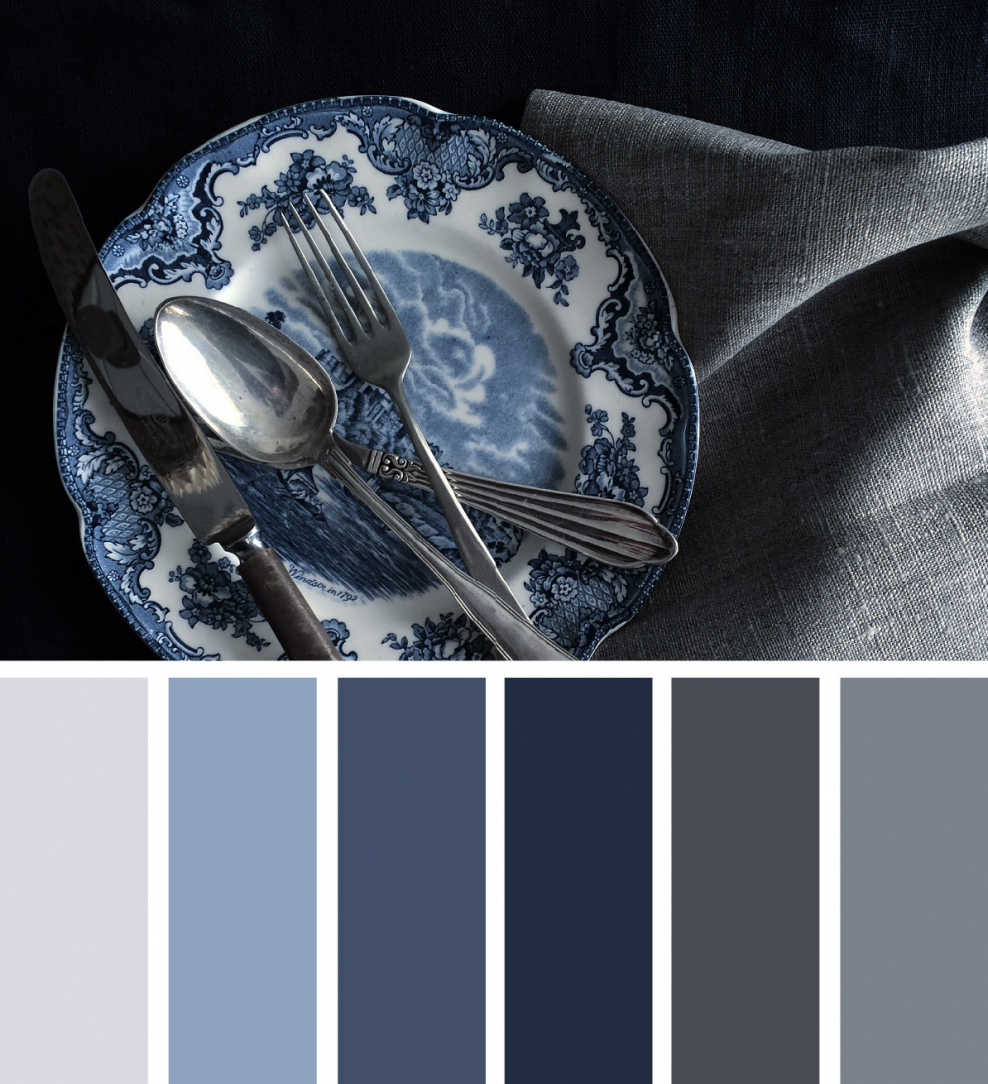 Цвет Блу грей палитра