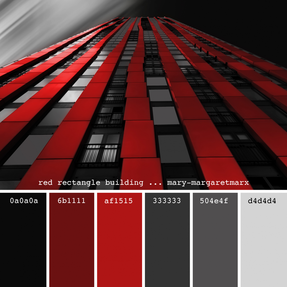 Цветовая палитра красный серый